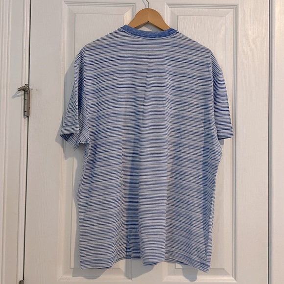 Daniel Cremieux Blue and White Striped Tee - Picture 4 of 6
